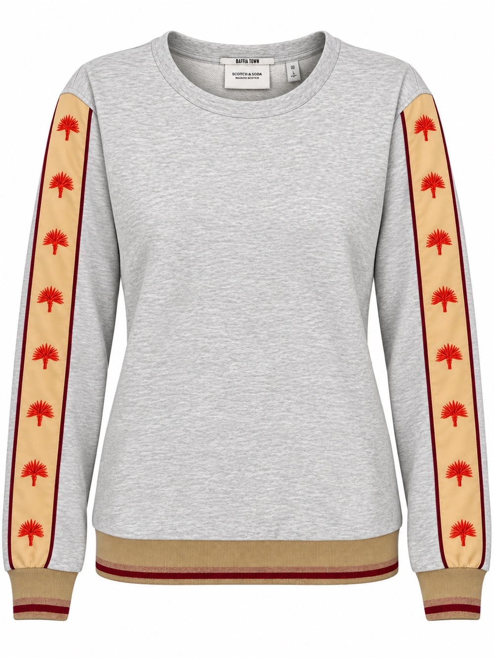 Scotch & Soda Maison Scotch M Embroidered Palm Sweatshirt Boho Coastal